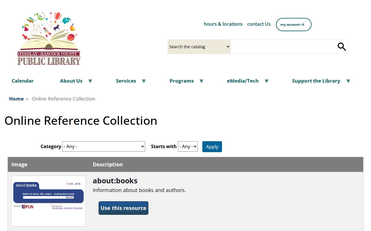 Findlay city directory research databases at Findlay-Hancock County Public Library